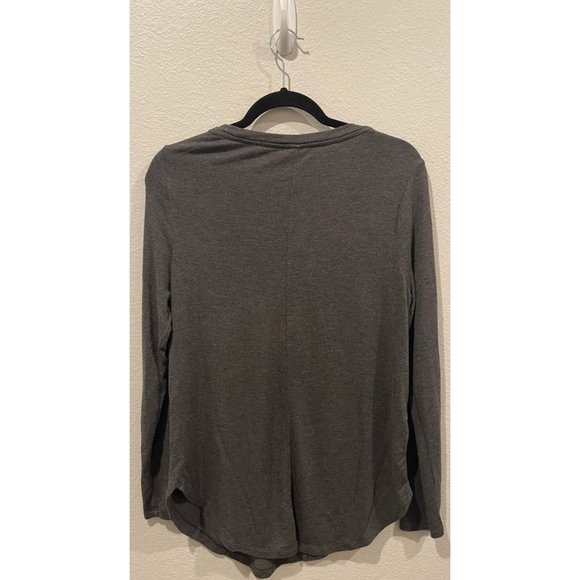 ATHLETA Grey Long Sleeve Blouse - Picture 3 of 3